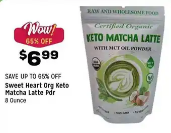 Grocery Outlet Sweet heart org keto matcha latte pdr offer