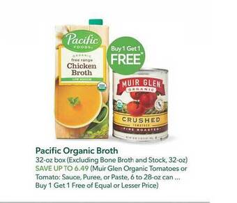 Publix Pacific organic broth offer