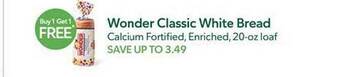 Publix Wonder classic white bread offer