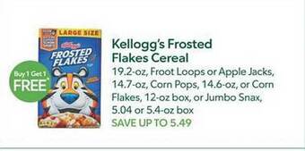 Publix Kellogg's frosted flakes cereal offer