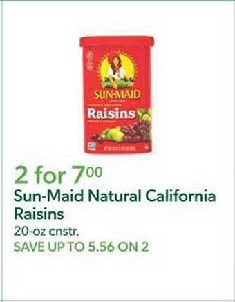 Publix Sun-maid natural california raisins offer
