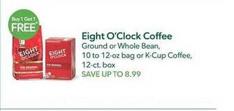 Publix Eight o'clock coffee offer