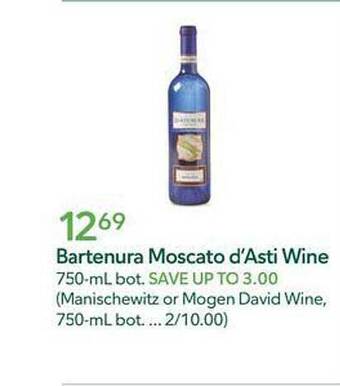 Publix Bartenura moscato d'asti wine offer
