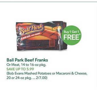 Publix Ball park beef franks offer