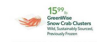 Publix Greenwise snow crab clusters offer
