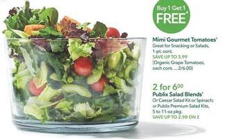 Publix Mimi gourmet tomatoes publix salad blends offer