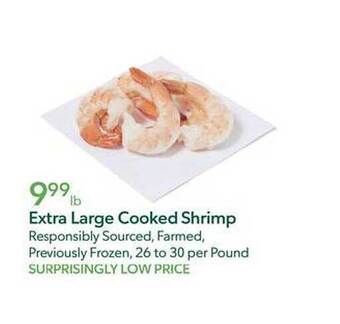 Publix Extra large cooked shrimp offer