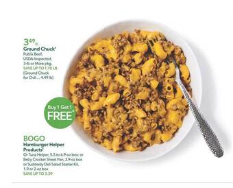 Publix Ground chuck' hamburger helper products' offer