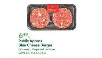 Publix Publix aprons blue cheese burger offer