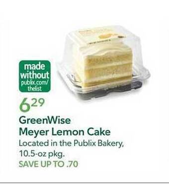 Publix Greenwise meyer lemon cake offer