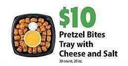 Festival Foods Pretzel bites tray with cheese and salt offer