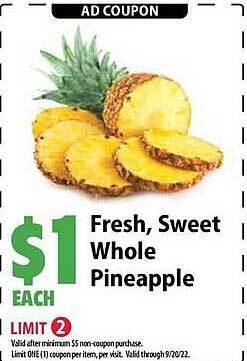Festival Foods Fresh, sweet whole pineapple offer