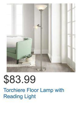 Costco Torchiere floor lamp with reading light offer