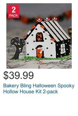 Costco Bakery bling halloween spooky hollow house kit 2-pack offer