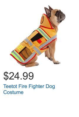 Costco Teetot fire fighter dog costume offer