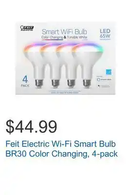 Costco Feit electric wi-fi smart bulb br30 color changing, 4-pack offer