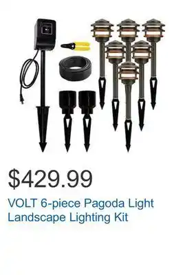 Costco Volt 6-piece pagoda light landscape lighting kit offer