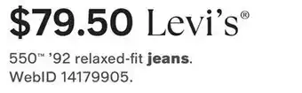 Macy's Levi's® 550™ '92 relaxed-fit jeans offer
