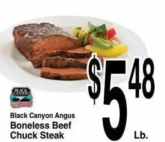 Super Saver Black canyon angus boneless beef chuck steak offer