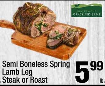 Super King Markets Semi boneless spring lamb leg steak or roast offer