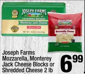 Super King Markets Joseph farms mozzarella monterey jack cheese blocks or shredded cheese offer