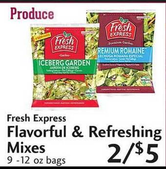 Sunset Foods Fresh express flavorful & refreshing mixes offer