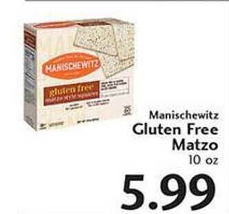 Sunset Foods Manischewitz gluten free matzo offer