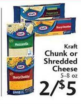 Sunset Foods Kraft chunk or shredded cheese offer