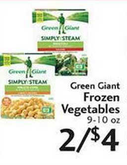 Sunset Foods Green giant frozen vegetables offer