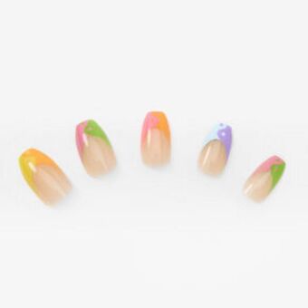 Claire's Multicolor yin yang coffin vegan faux nail set - 24 pack offer
