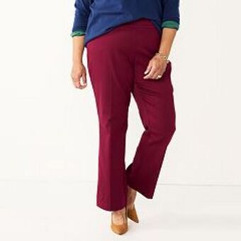 Kohl's Plus size croft & barrow® effortless stretch bootcut pants offer