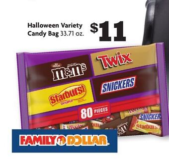 Family Dollar Halloween variety candy bag offer