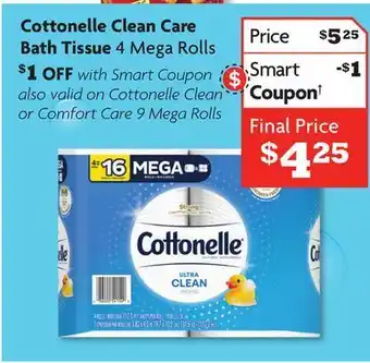 Family Dollar Cottonelle clean care bath tissue offer