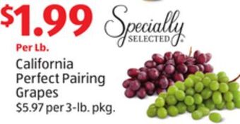 Aldi California perfect pairing grapes offer