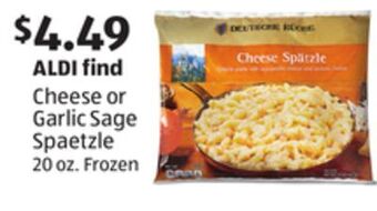 Aldi Cheese or garlic sage spaetzle offer