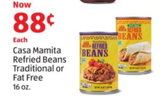 Aldi Casa mamita refried beans traditional or fat free offer