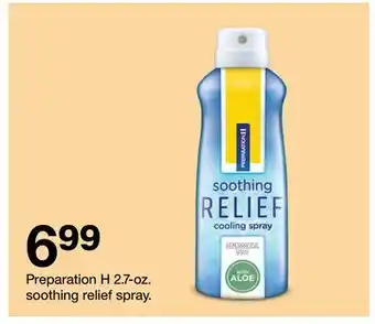 Target Preparation h 2.7-oz. soothing relief spray offer