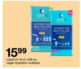 Target Liquid i.v. 10-ct. 0.56-oz. vegan hydration multiplier offer