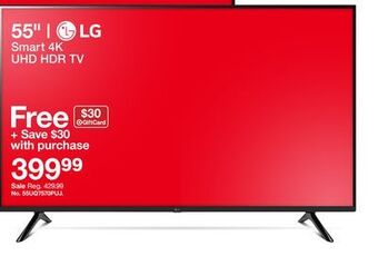 Target Lg 55" smart 4k uhd hdr tv offer