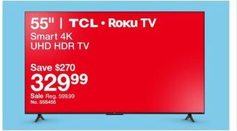 Target Tcl 55" smart 4k uhd hdr tv offer