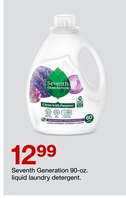 Target Seventh generation 90-oz. liquid laundry detergent offer
