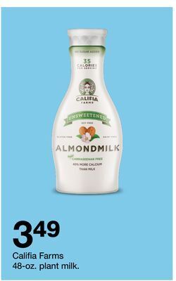 Target Califia farms 48-oz. plant milk offer
