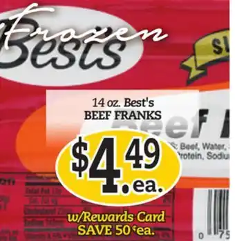 Dearborn Market Best's beef franks offer