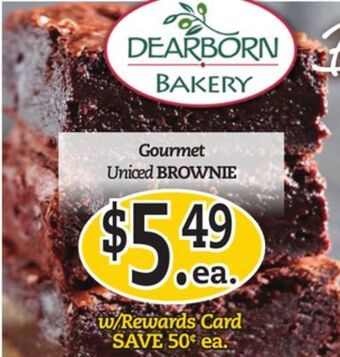 Dearborn Market Gourmet uniced brownie offer