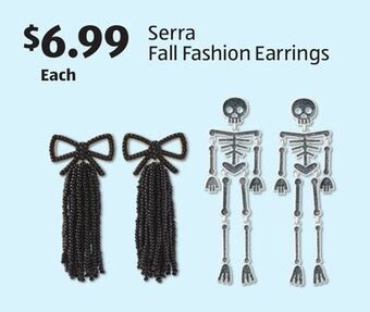 Aldi Serra fall fashion earrings offer