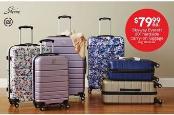 JC Penney Skyway everett 20" hardside carry-on luggage offer