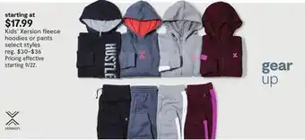 JC Penney Kids' xersion fleece hoodies or pants offer