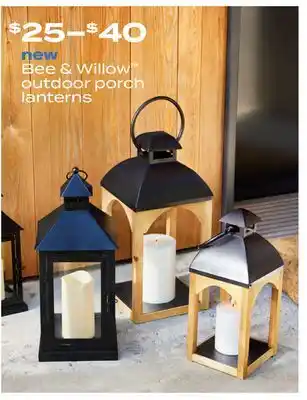 Bee & willow™ medium wooden outdoor porch lantern in natural