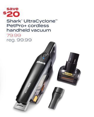 Shark ultracyclone™ pet pro+ cordless handheld vacuum