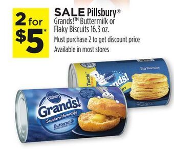Dollar General Pillsbury® grands!™ buttermilk or flaky biscuits offer